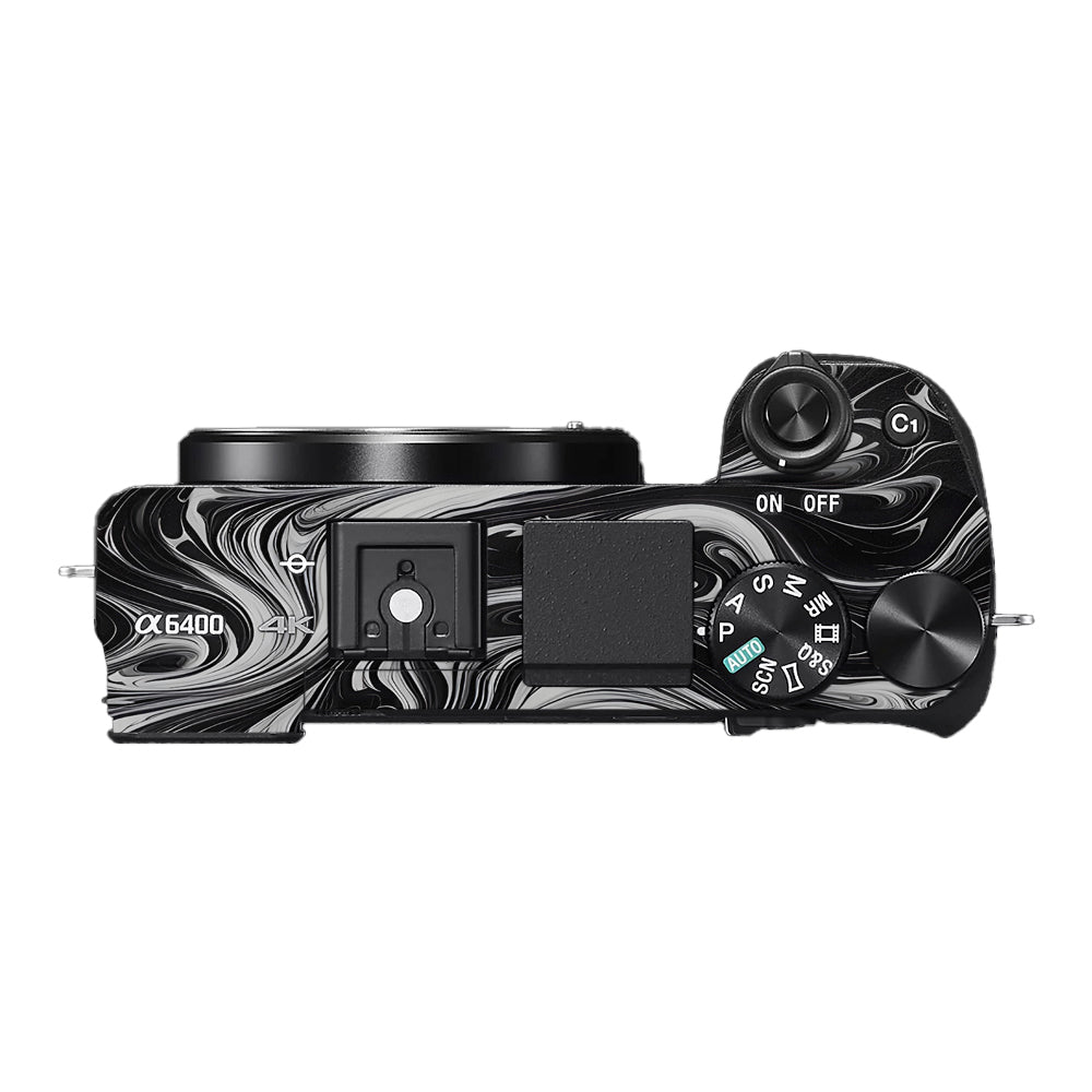Black and White Marble Sony A6400 Camera Skins