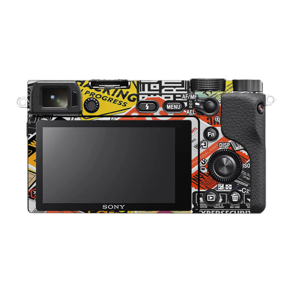 Cameraskin Voor Sony A6400 & A6300 – Honingraat Zwart – Anti-kras & Stijlvolle Beschermer