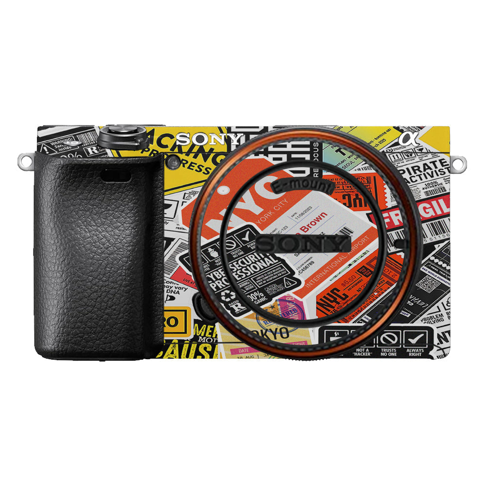 Tech Aesthetic Sticker Collage Sony A6400 Camera Skins
