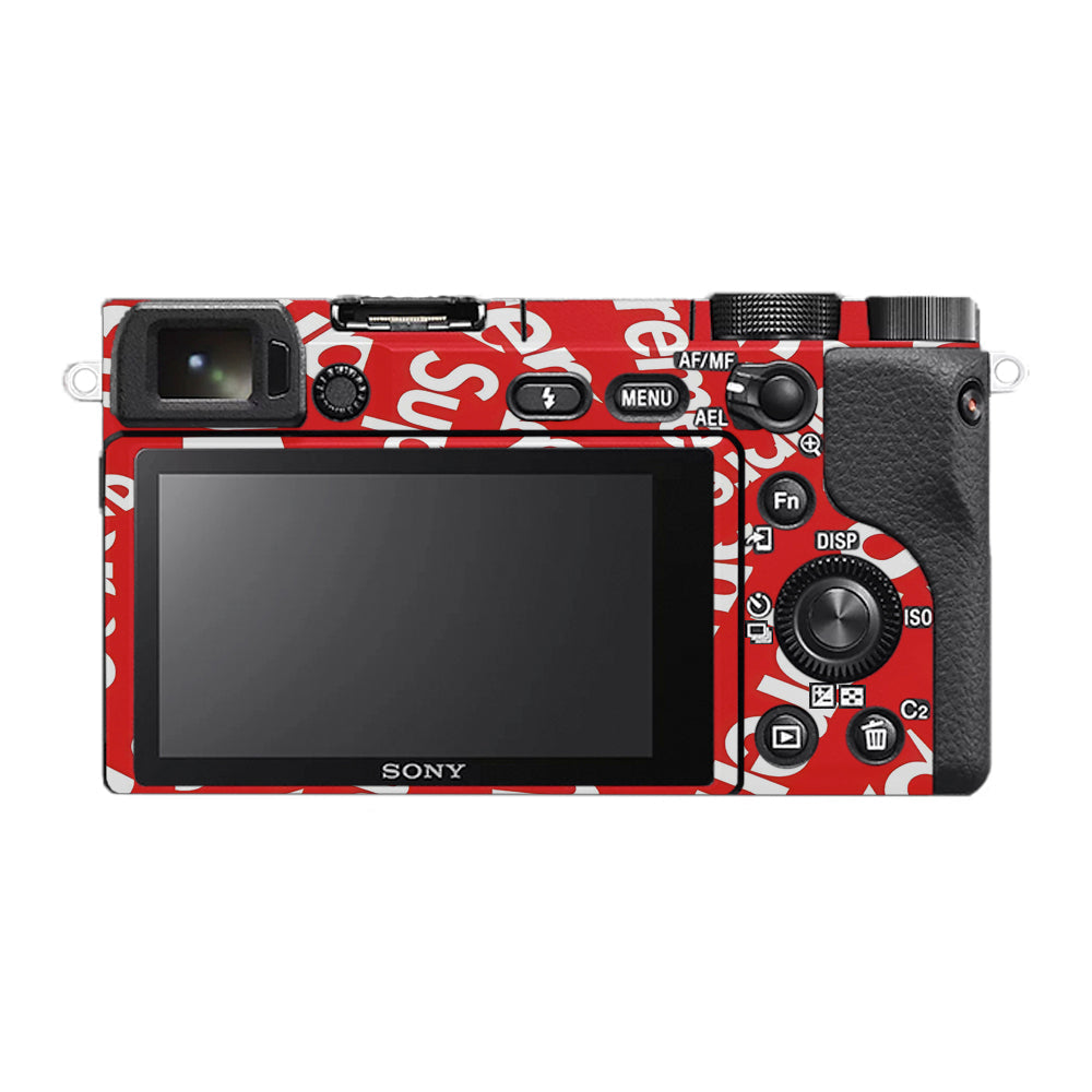 Supreme Red Sony A6400 Camera Skins
