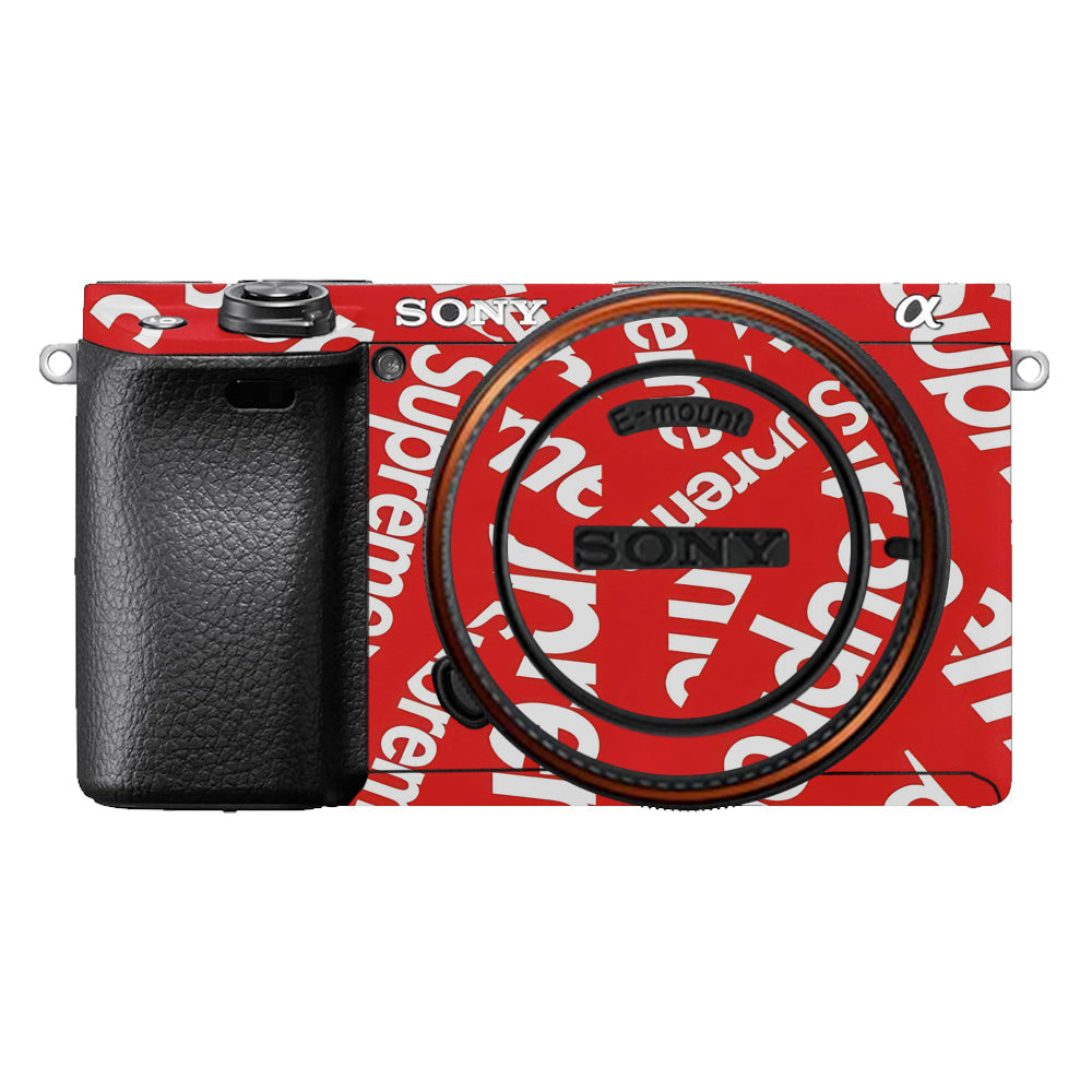 Supreme Red Sony A6400 Camera Skins