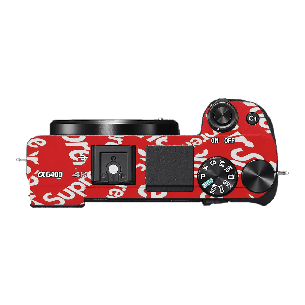 Supreme Red Sony A6400 Camera Skins