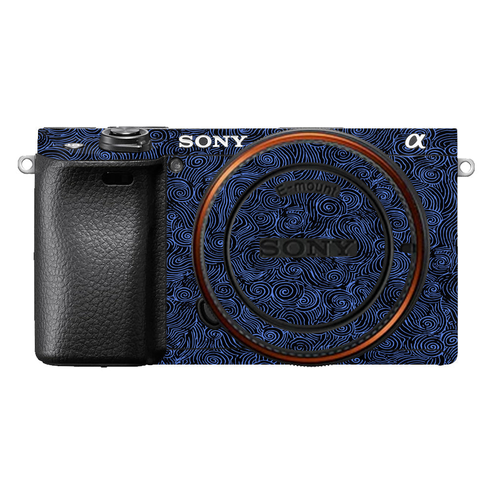 Blue Spirals Sony A6400 Camera Skins