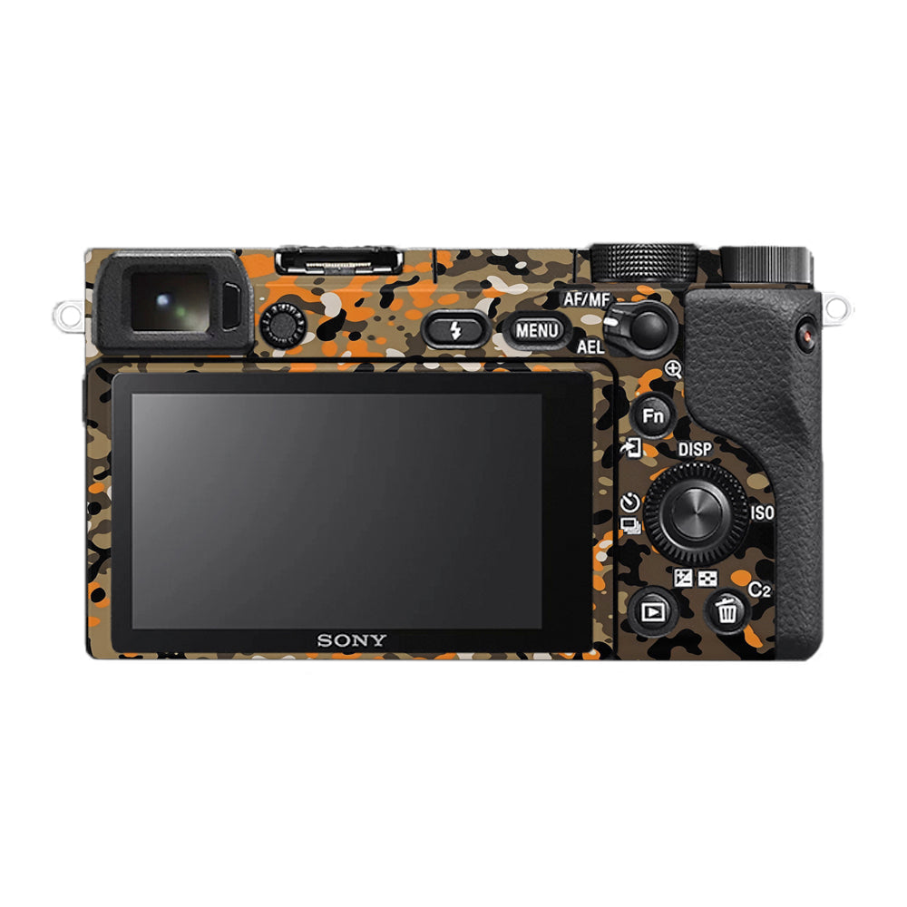 Orange Brown Spot  Sony A6400 Camera Skins