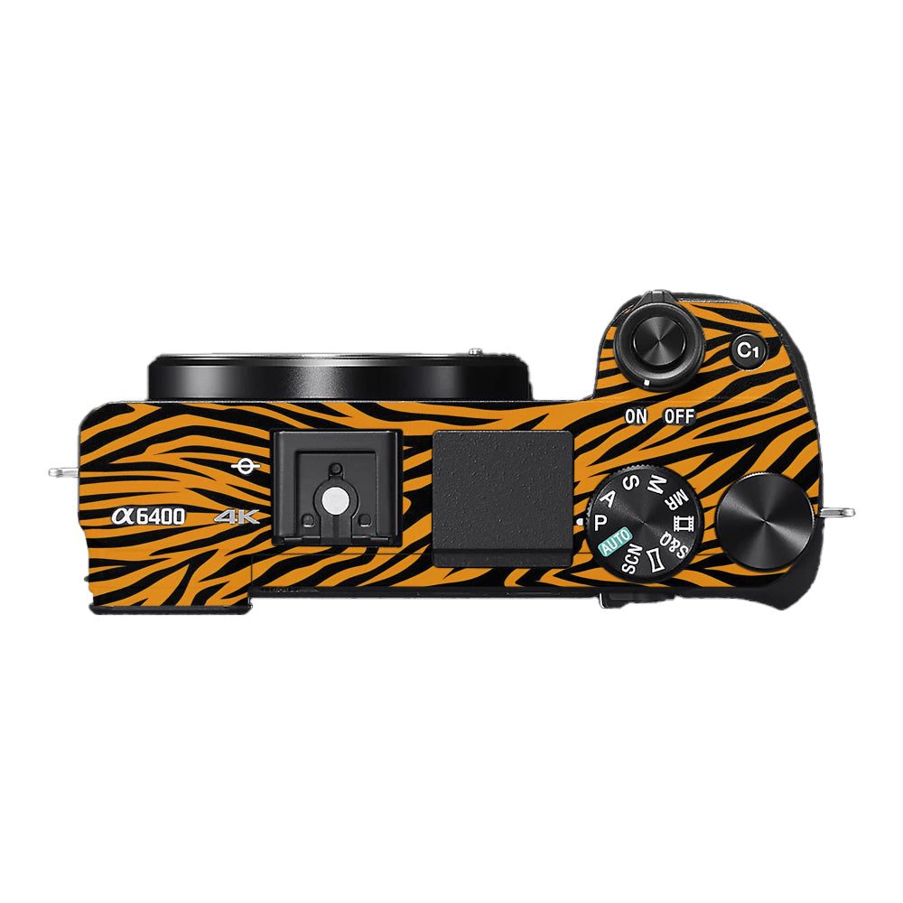 Zebra Gold Pattern Sony A6400 Camera Skins