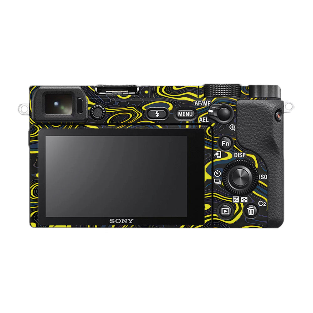 Neon Lava Contours Sony A6400 Camera Skins