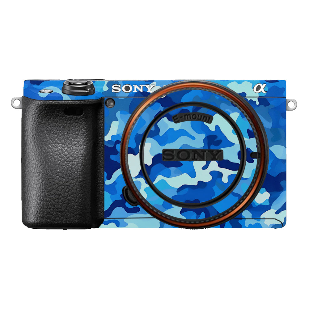 Arctic Blue Camo Pattern Sony A6400 Camera Skins