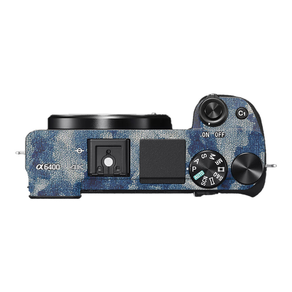 Blue Watercolor Fabric Sony A6400 Camera Skin