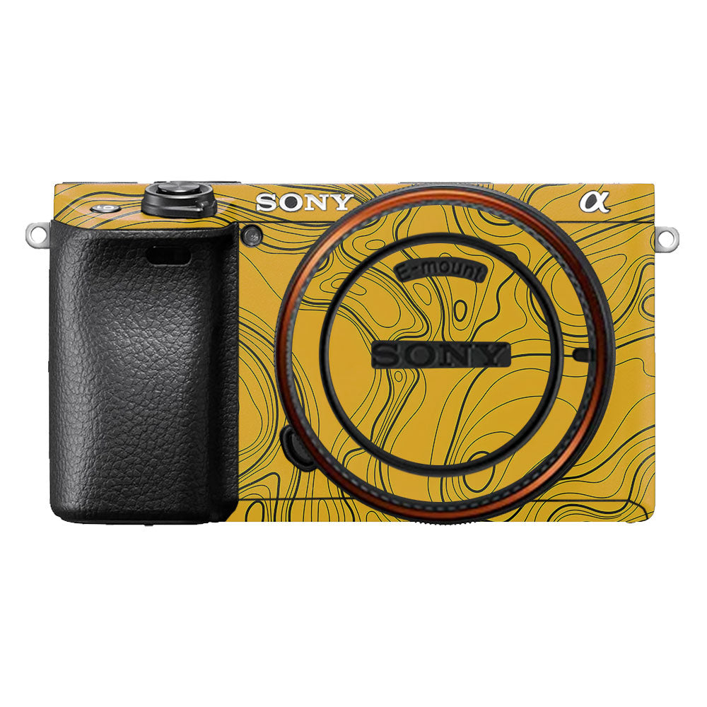 Topographic Map Pattern Sony A6400 Camera Skin