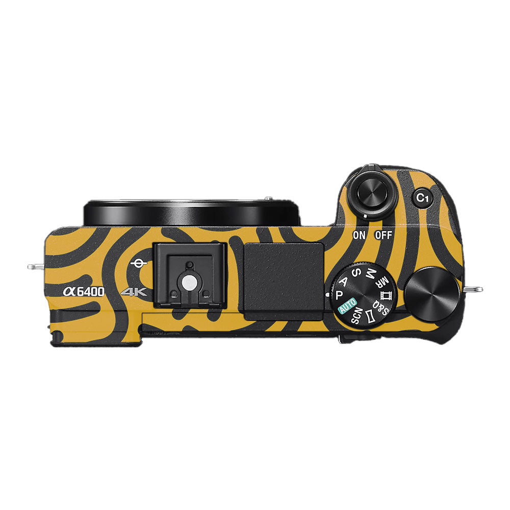 Minimal Yellow Wave Sony A6400 Camera Skin