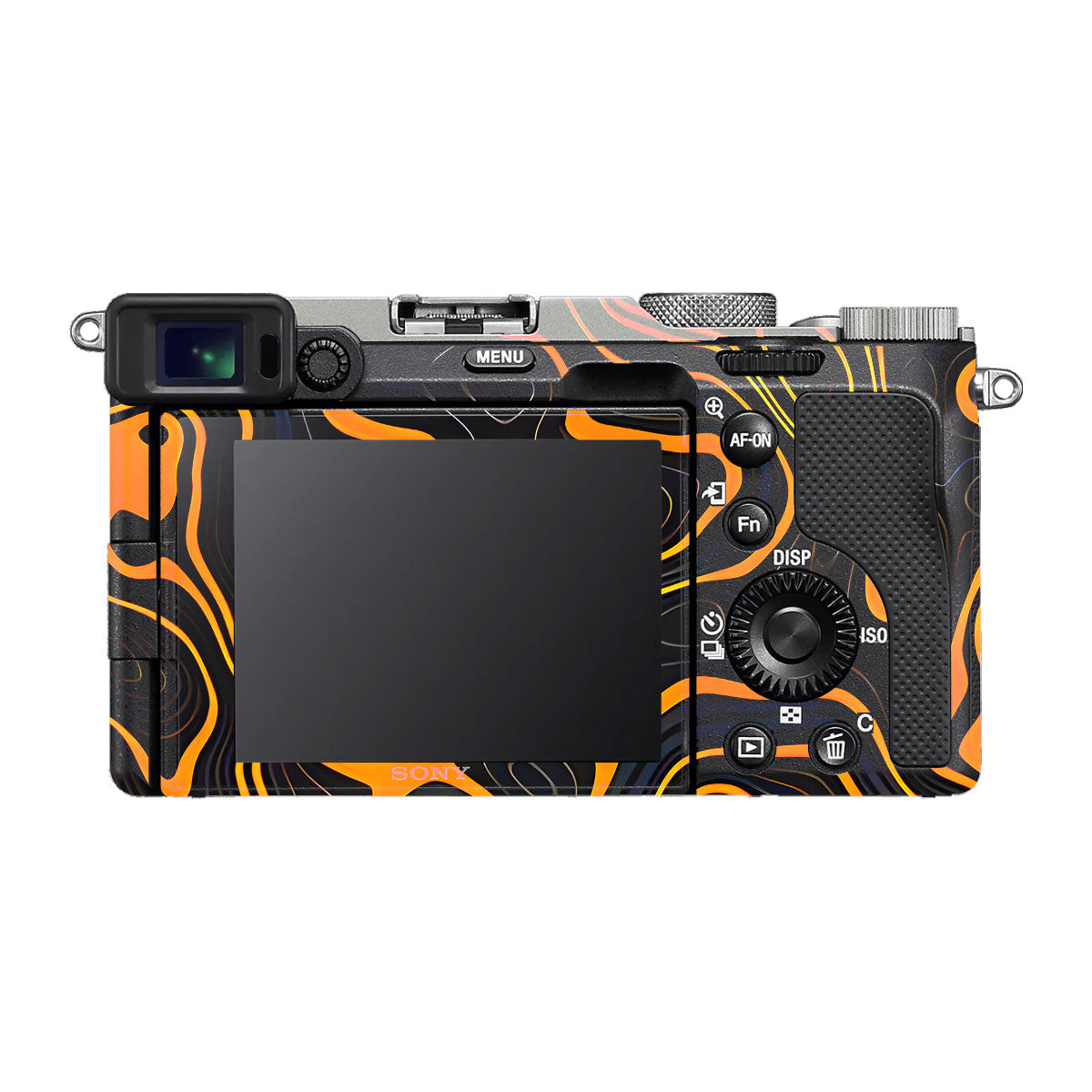 Amber Topographic Waves Sony A7 C Camera Skins