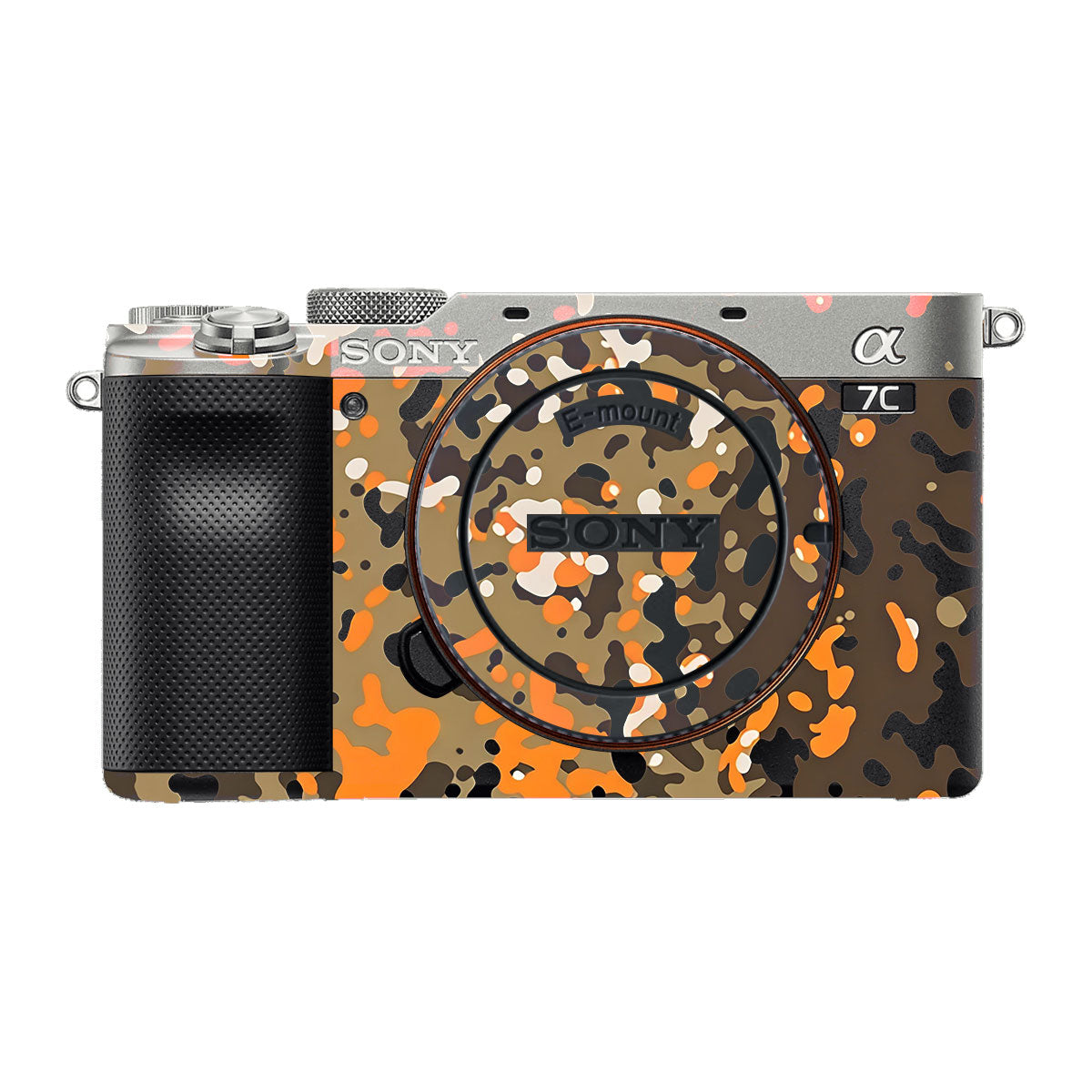 Orange Brown Spot Sony A7 C Camera Skins