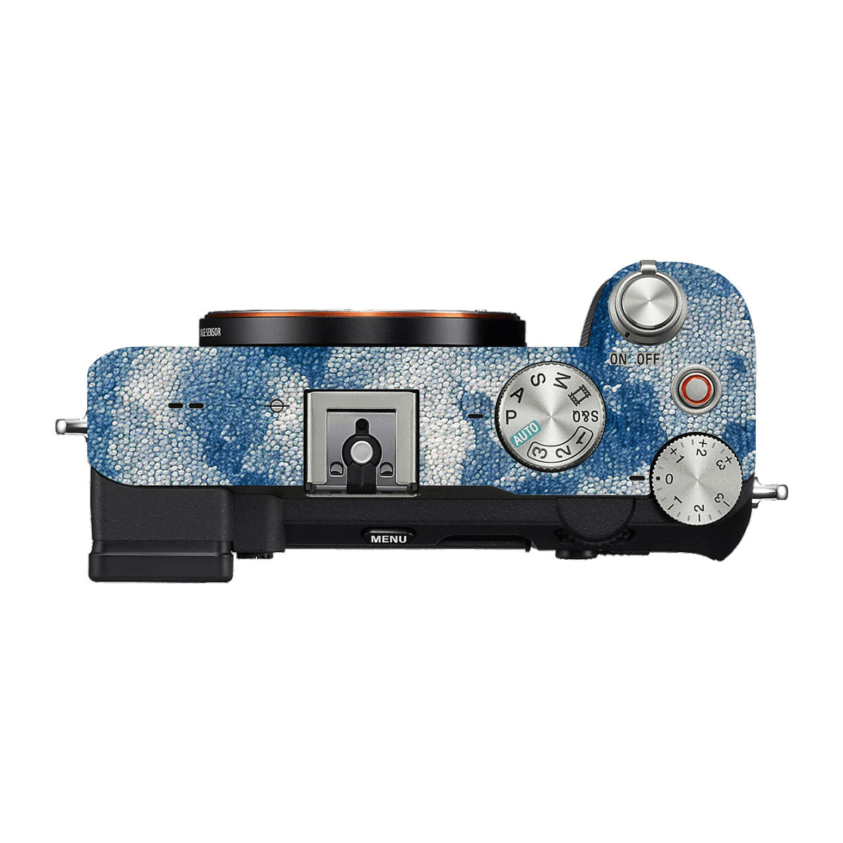 Blue Watercolor Fabric Sony A7 C Camera Skins