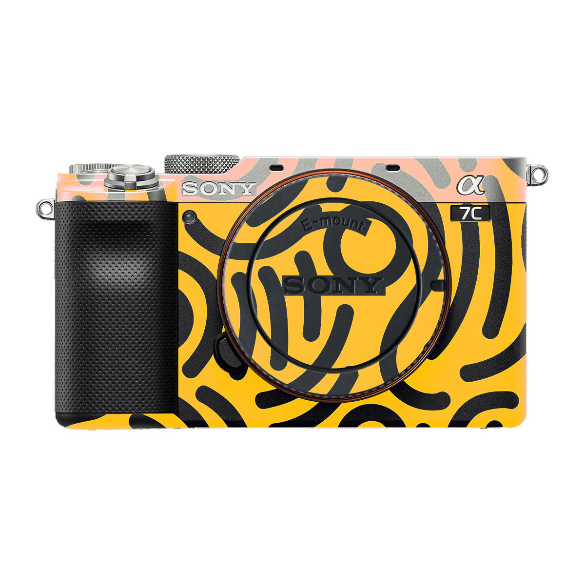 Minimal Yellow Wave Sony A7 C Camera Skins