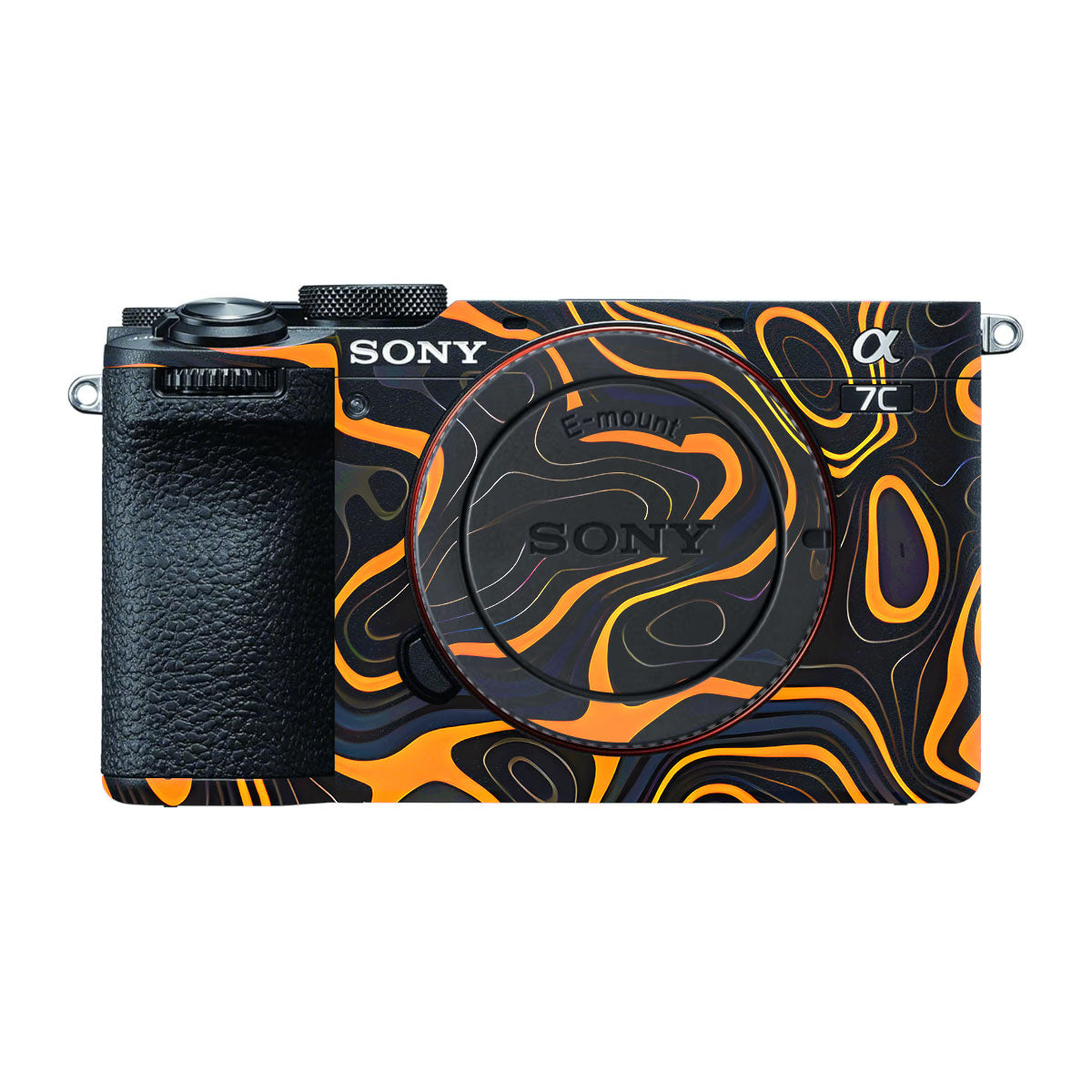 Amber Topographic Waves Sony A7 CII Camera Skins