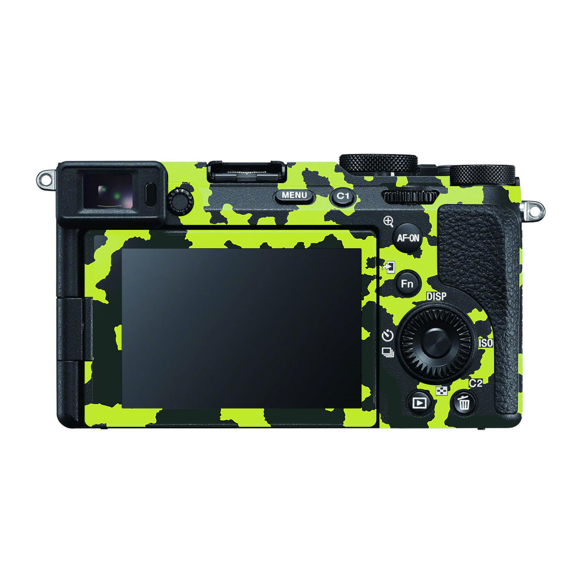 Neon Green Splatter Sony A7 CII Camera Skins