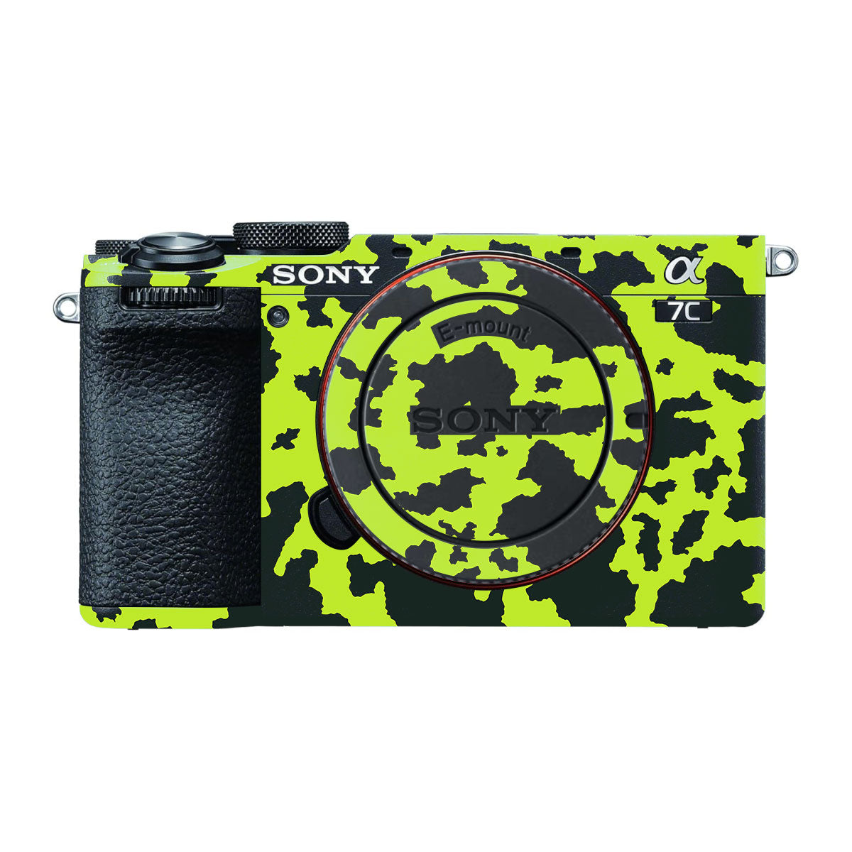 Neon Green Splatter Sony A7 CII Camera Skins