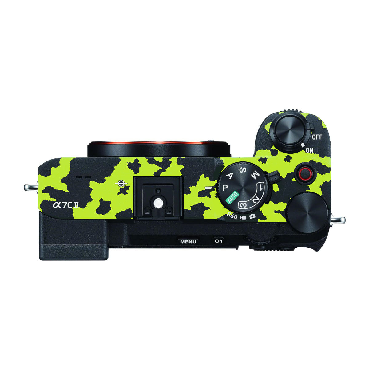 Neon Green Splatter Sony A7 CII Camera Skins