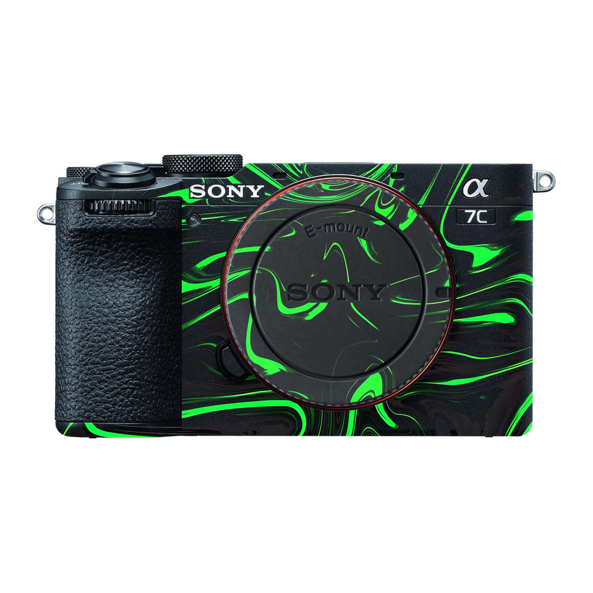 Green Liquid Pattern Sony A7 CII Camera Skins