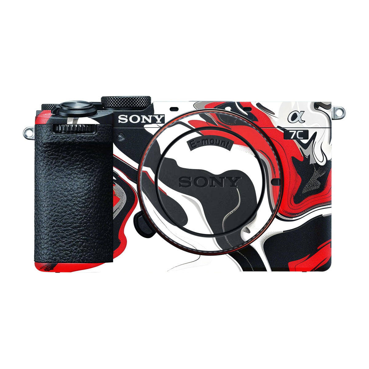 Scarlet and White Motion Sony A7 CII Camera Skins