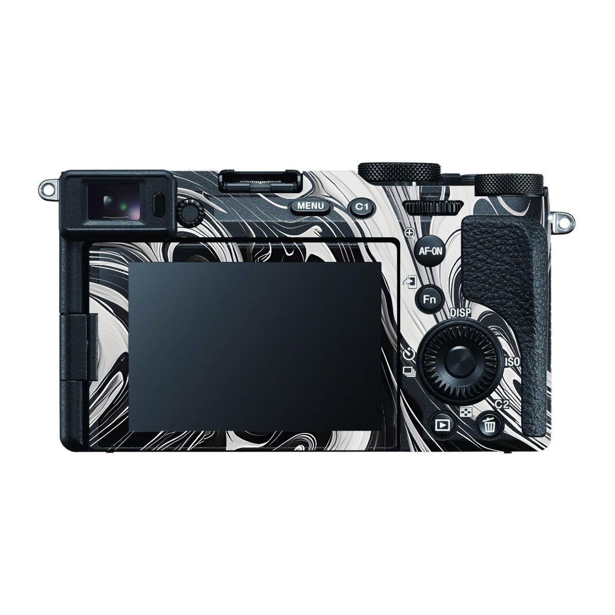 Black and White Marble Sony A7 CII Camera Skins