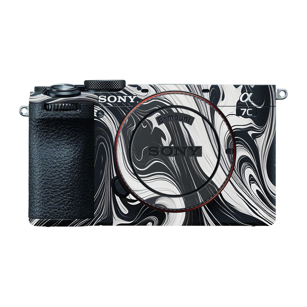 Black and White Marble Sony A7 CII Camera Skins