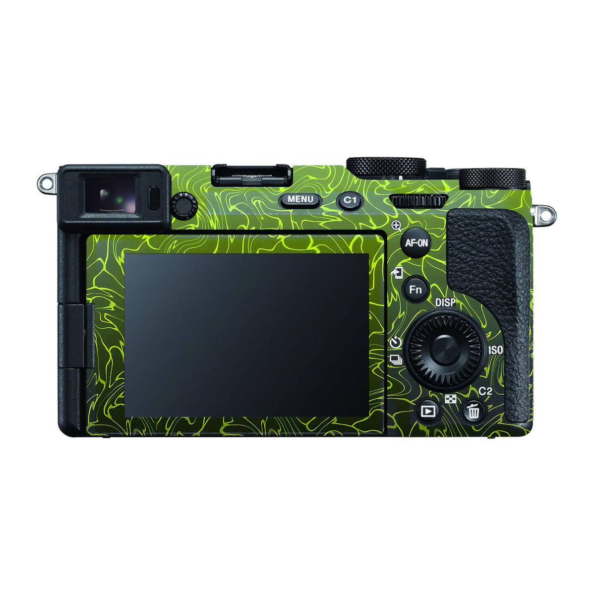 Lime Yellow to Black Gradient Sony A7 CII Camera Skins