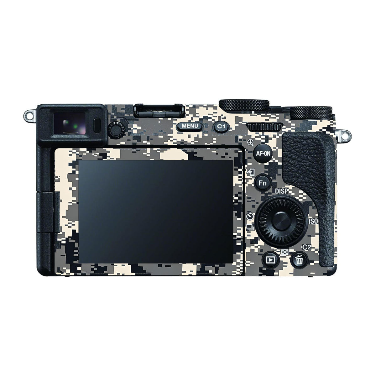 Grey Black Pixel Sony A7 CII Camera Skins