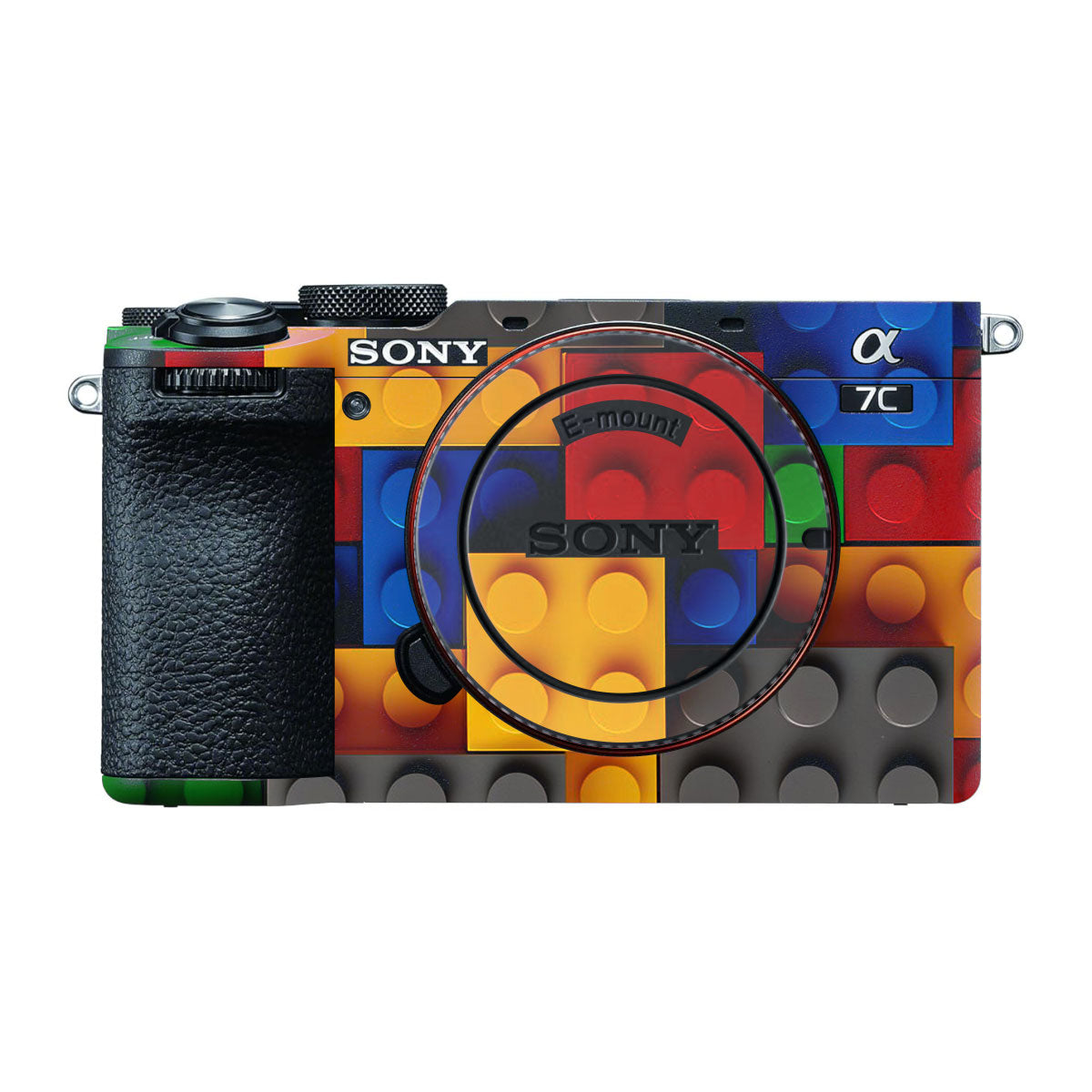 Colorful LEGO Brick Wall Pattern Sony A7 CII Camera Skins