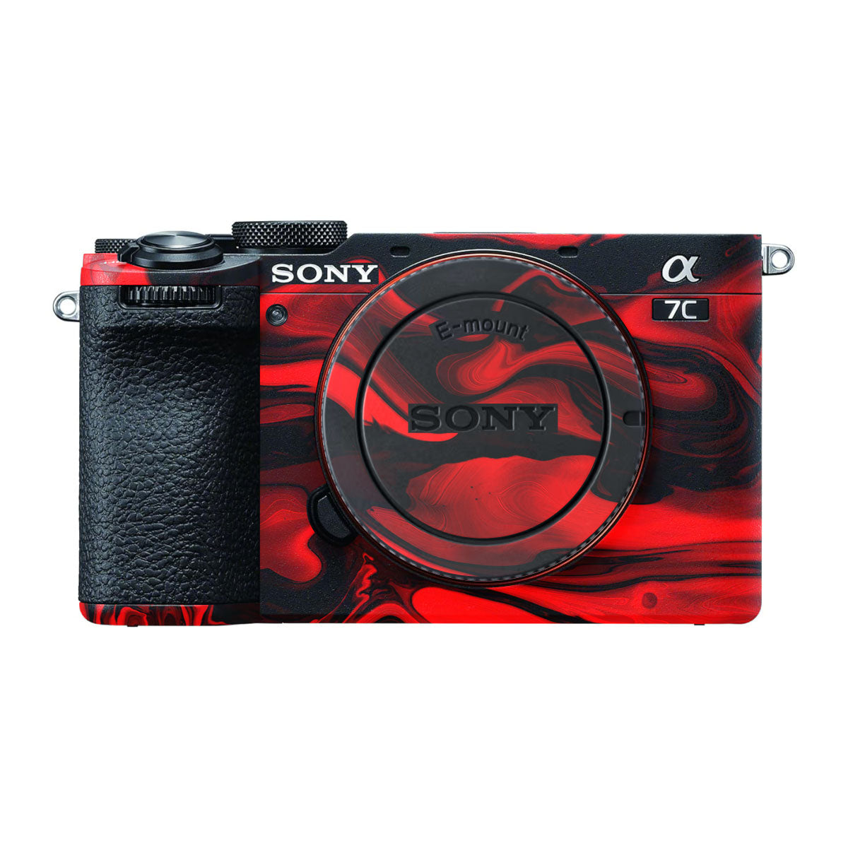 Red Lava Flow Sony A7 CII Camera Skins