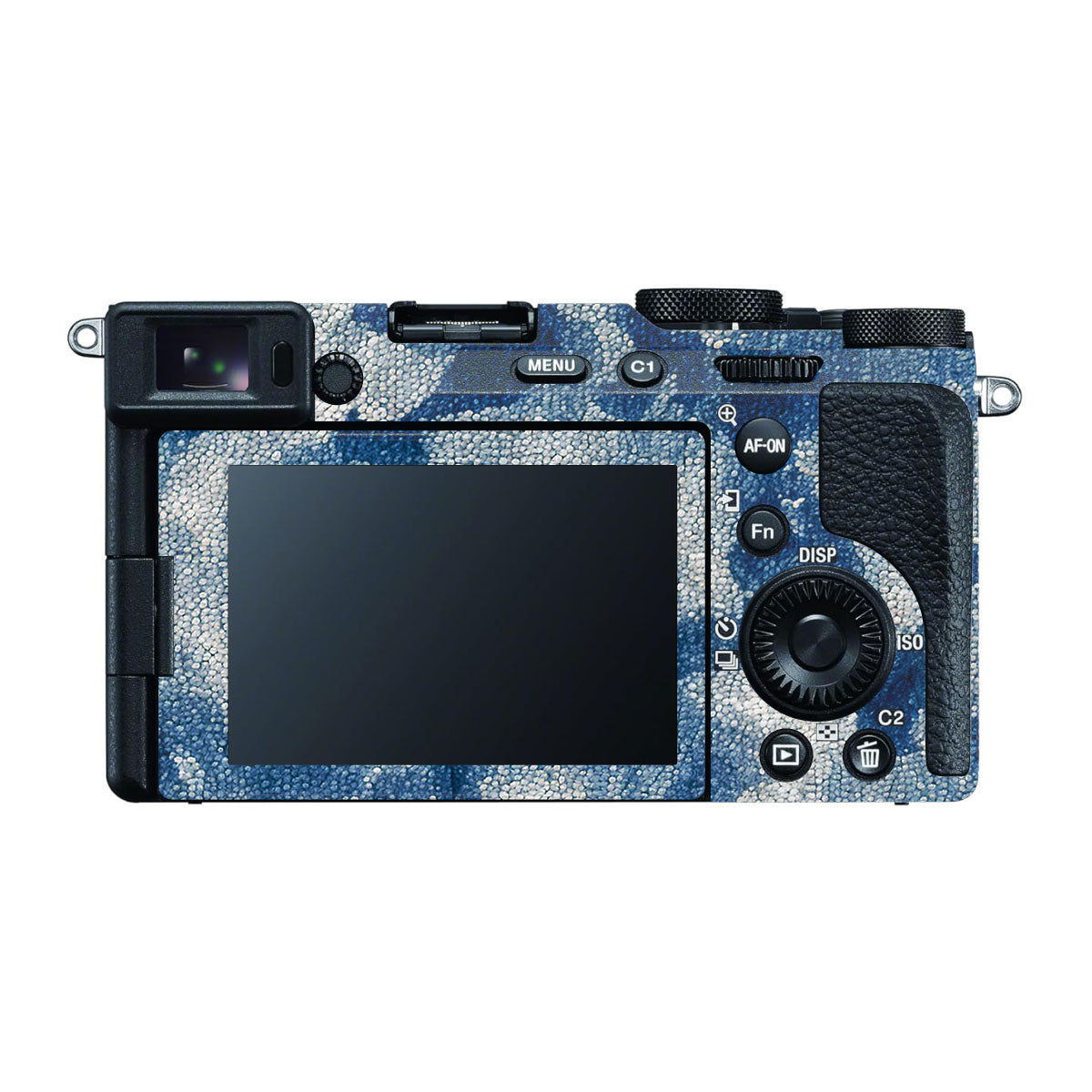 Blue Watercolor Fabric Sony A7 CII Camera Skins