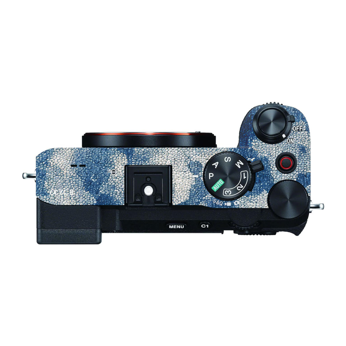 Blue Watercolor Fabric Sony A7 CII Camera Skins