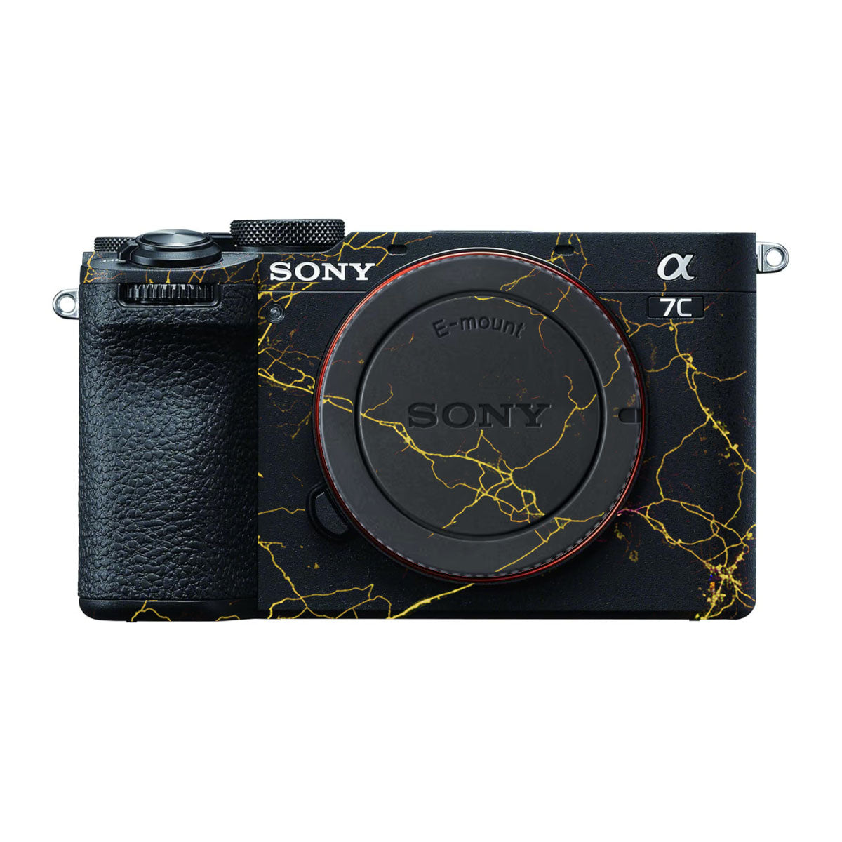 Electric Gold Veins Sony A7 CII Camera Skins