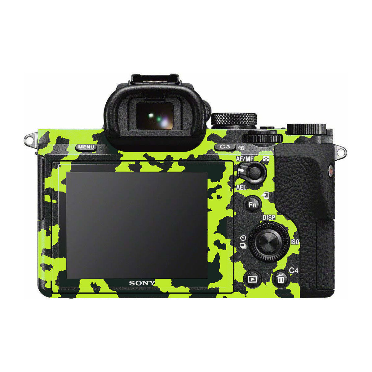 Neon Green Splatter Sony A7 II Camera Skins