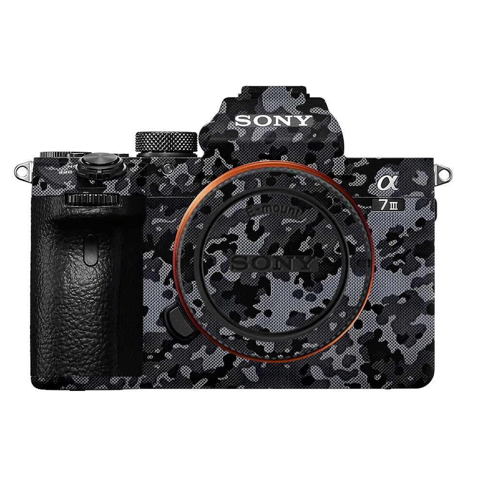 Stealth Grey Camo Sony A7MIII Camera Skins