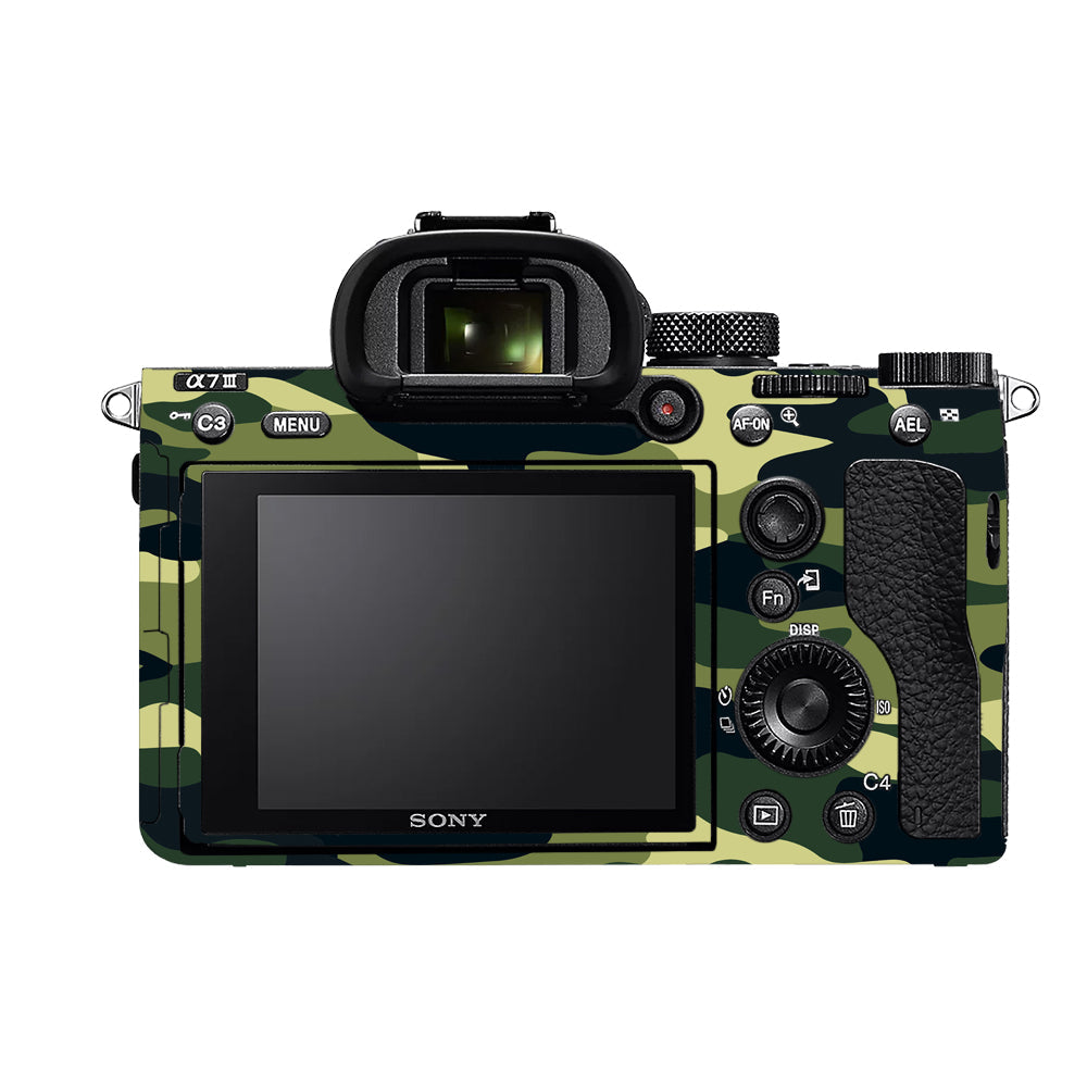 Forest Green Camo Sony A7MIII Camera Skins