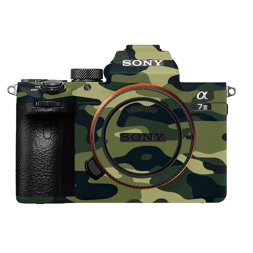 Forest Green Camo Sony A7MIII Camera Skins