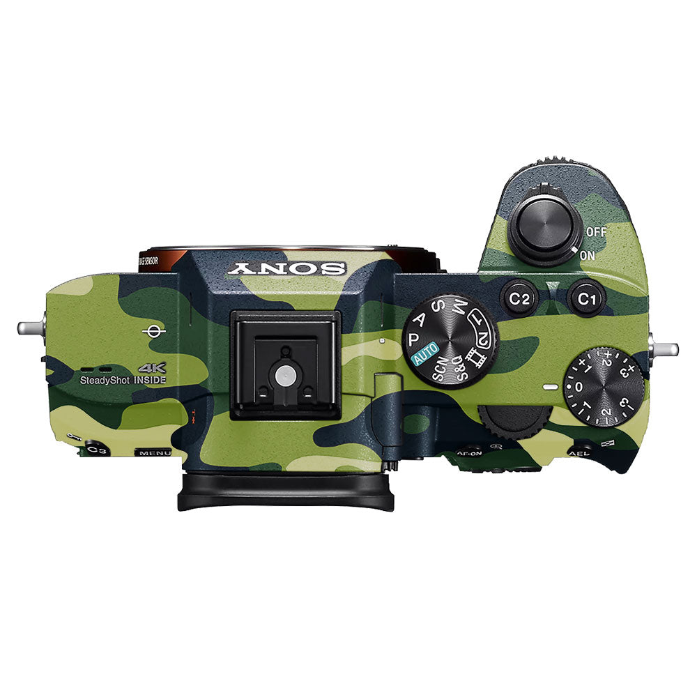 Forest Green Camo Sony A7MIII Camera Skins