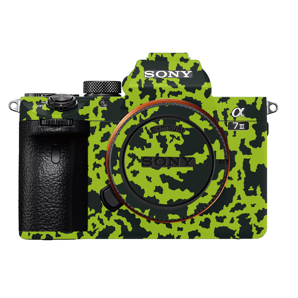 Neon Green Splatter Sony A7MIII Camera Skins