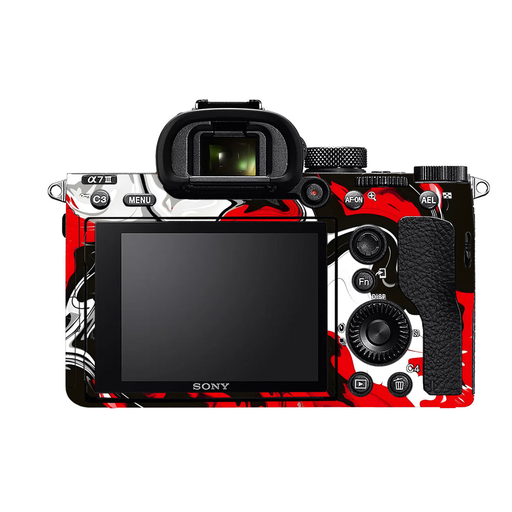 Scarlet and White Motion Sony A7MIII Camera Skins