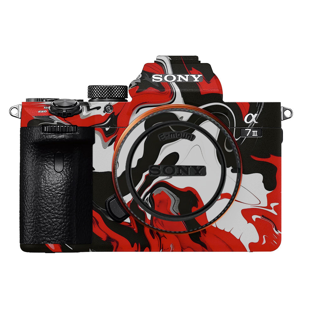Scarlet and White Motion Sony A7MIII Camera Skins