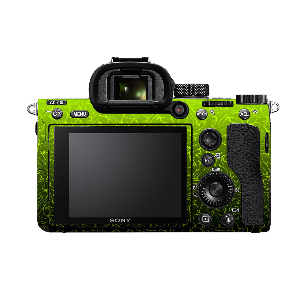 Lime Yellow to Black Gradient Sony A7MIII Camera Skins