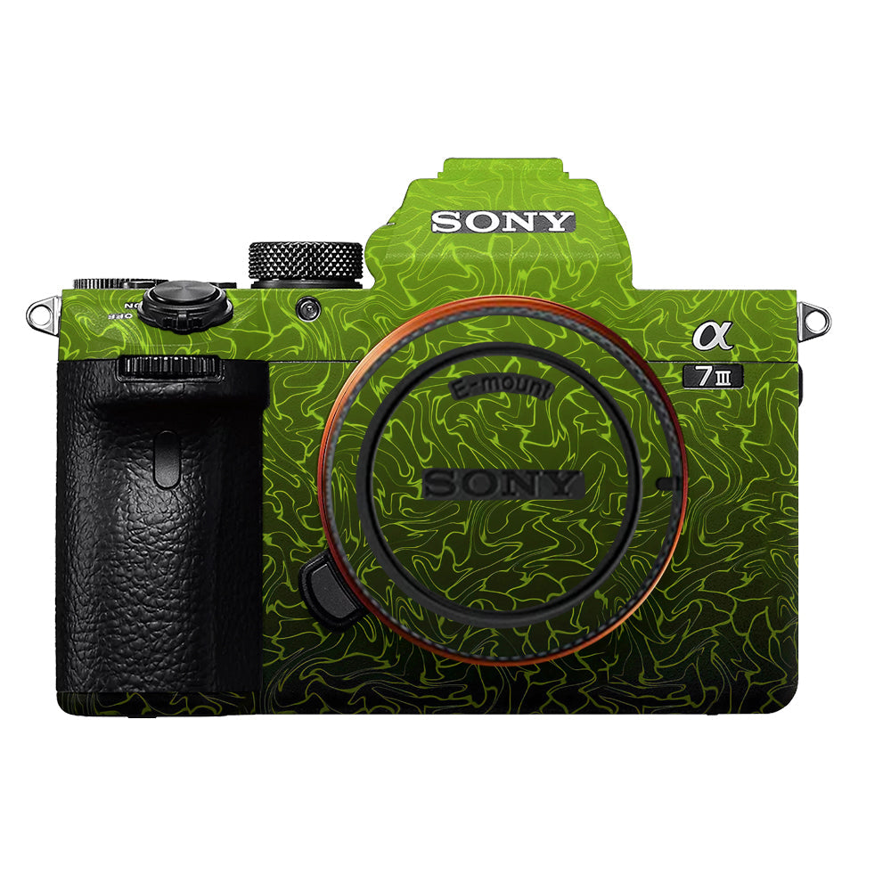 Lime Yellow to Black Gradient Sony A7MIII Camera Skins