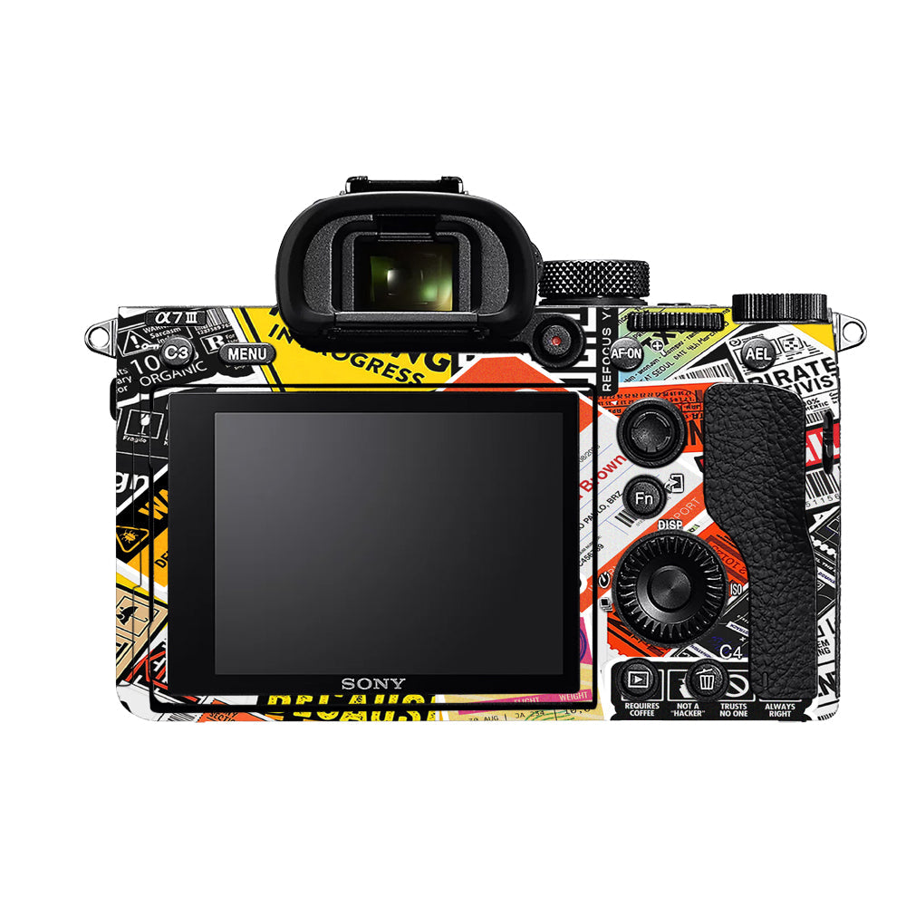 Tech Aesthetic Sticker Collage Sony A7MIII Camera Skins