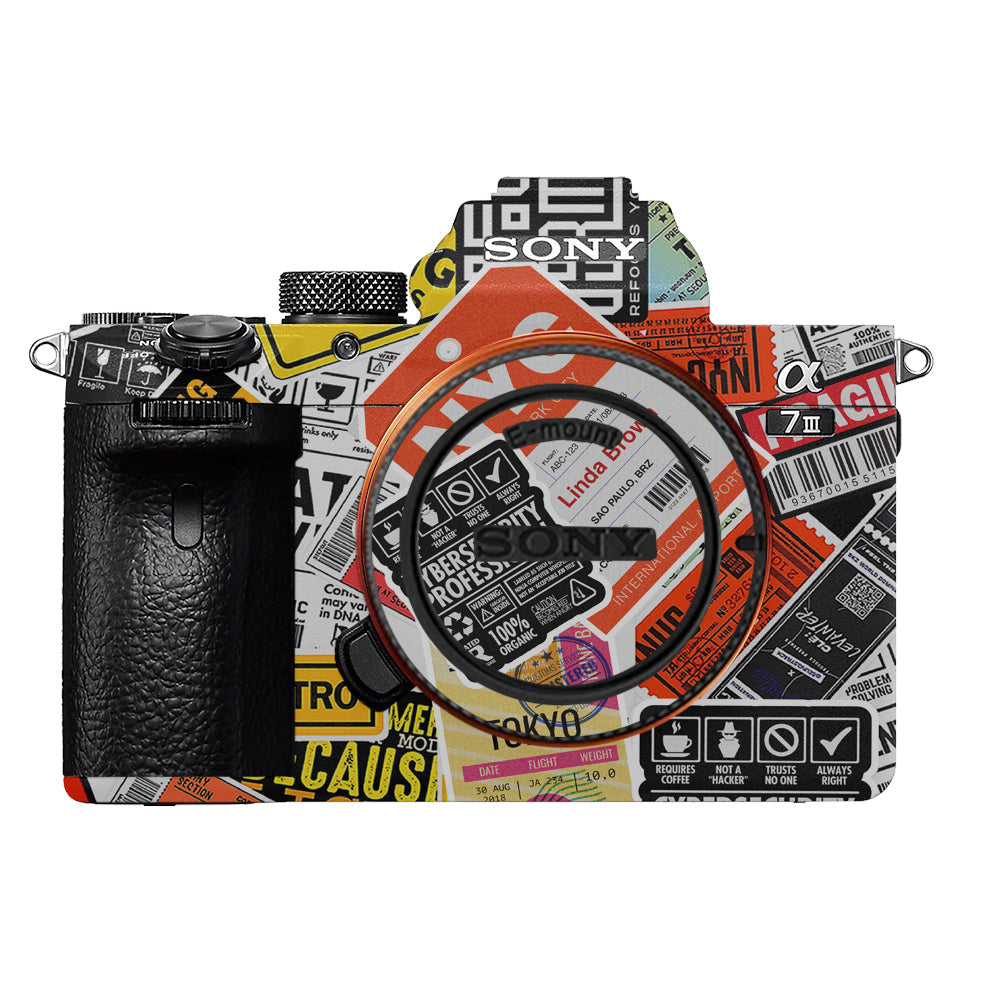 Tech Aesthetic Sticker Collage Sony A7MIII Camera Skins