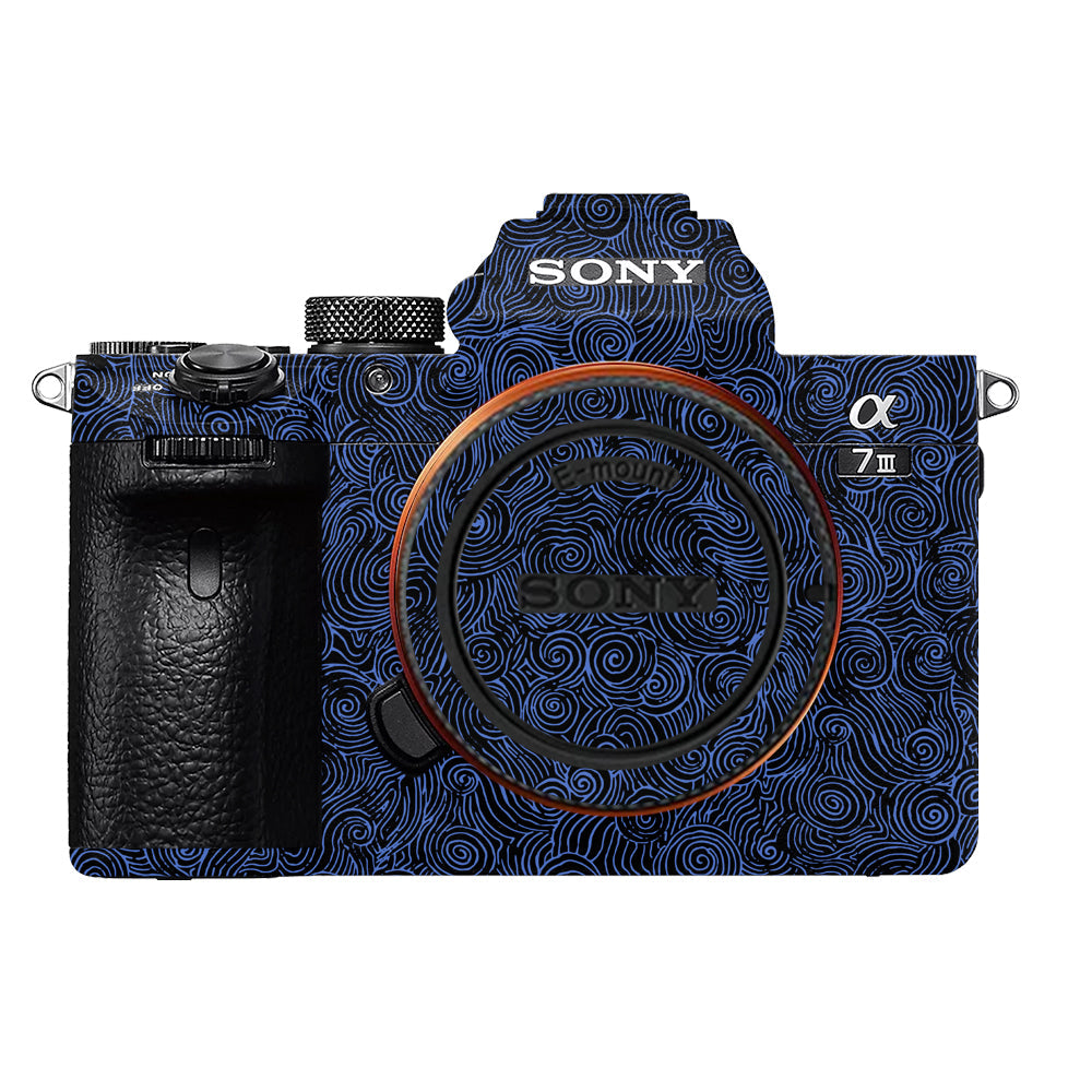 Blue Spirals Sony A7MIII Camera Skins
