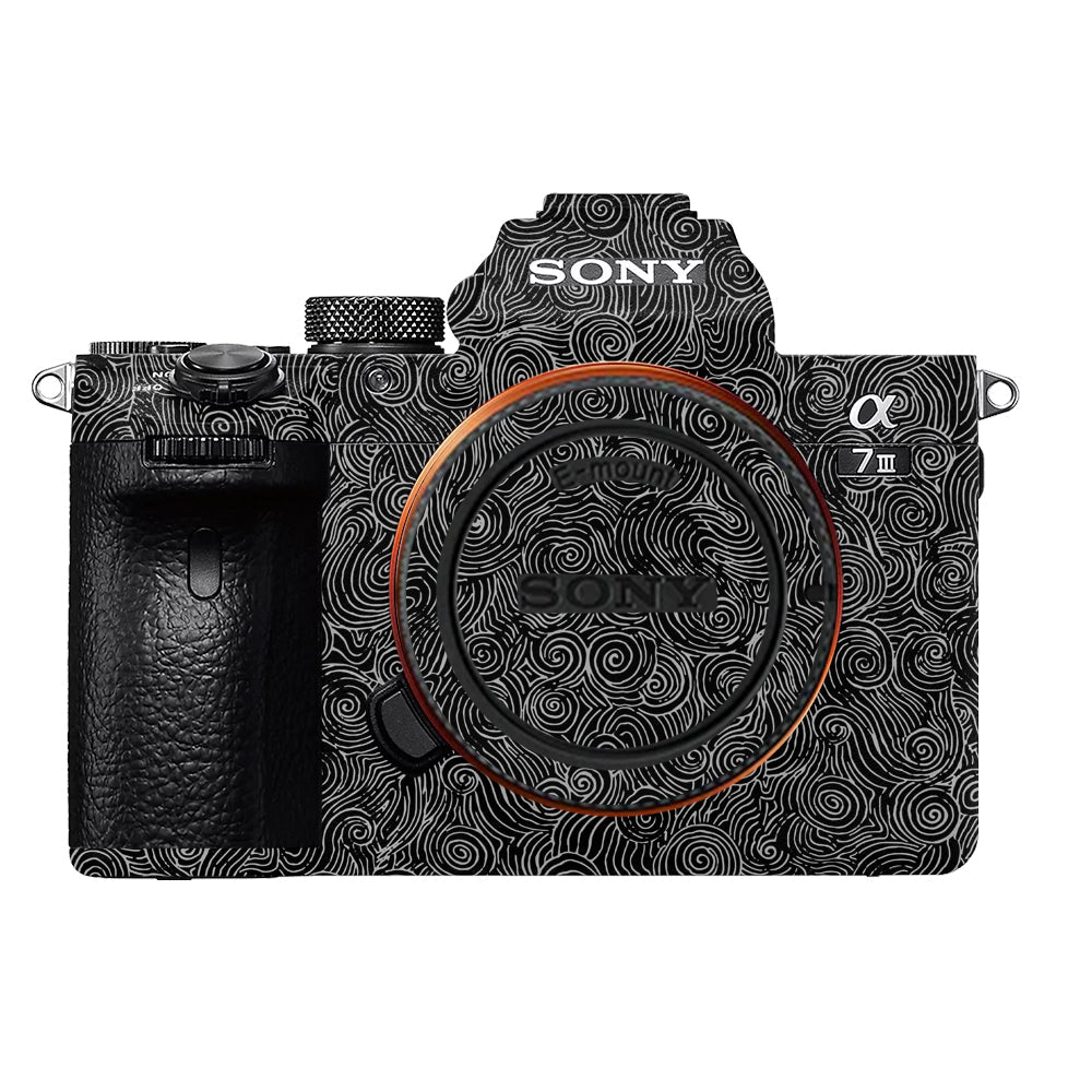 White Spirals Sony A7MIII Camera Skins