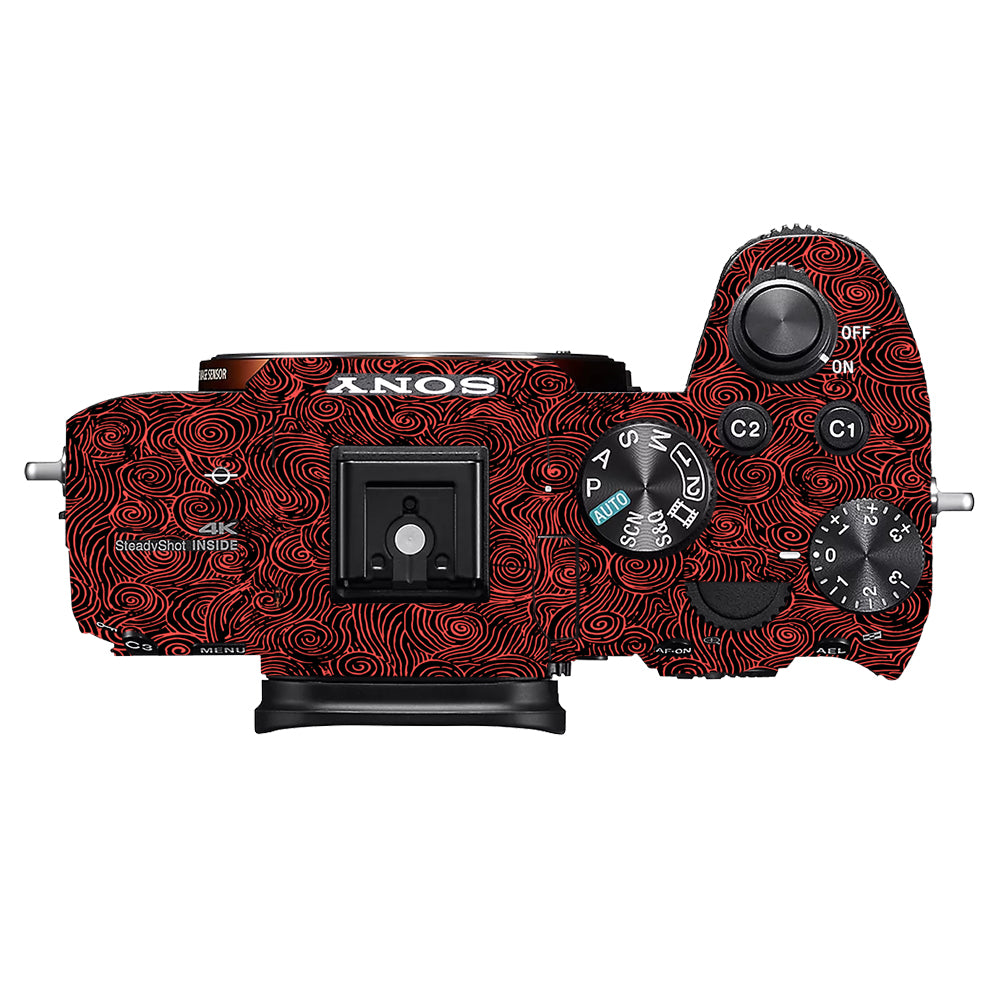 Red Spirals Sony A7MIII Camera Skins