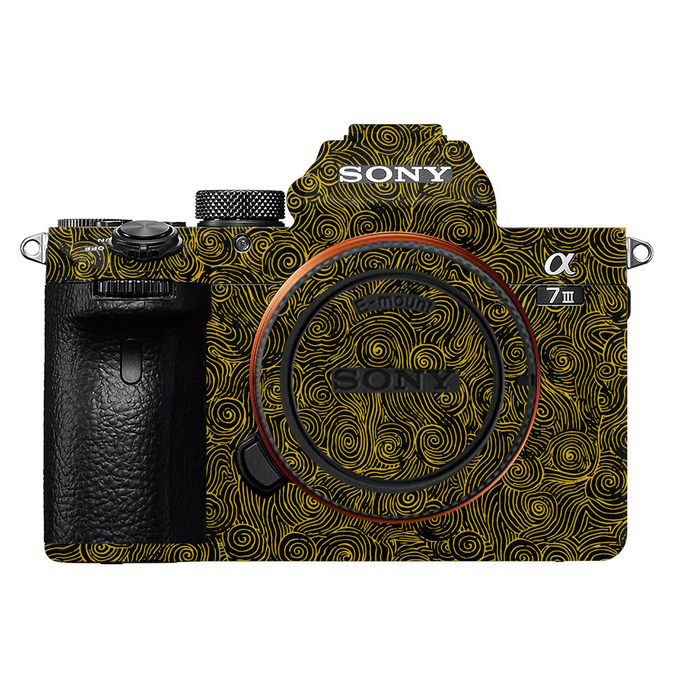Yellow Spirals Sony A7MIII Camera Skins