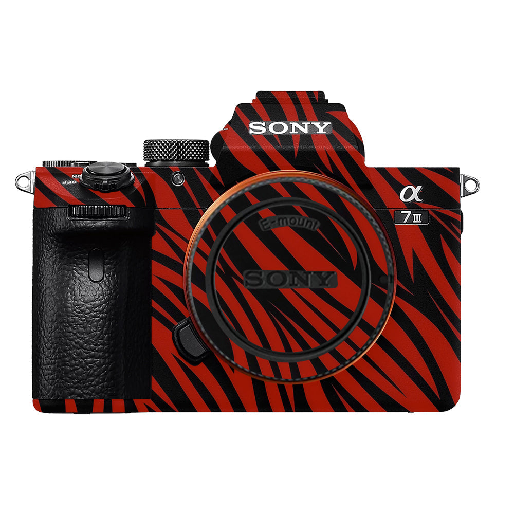 Red and Black Stripes Sony A7MIII Camera Skins